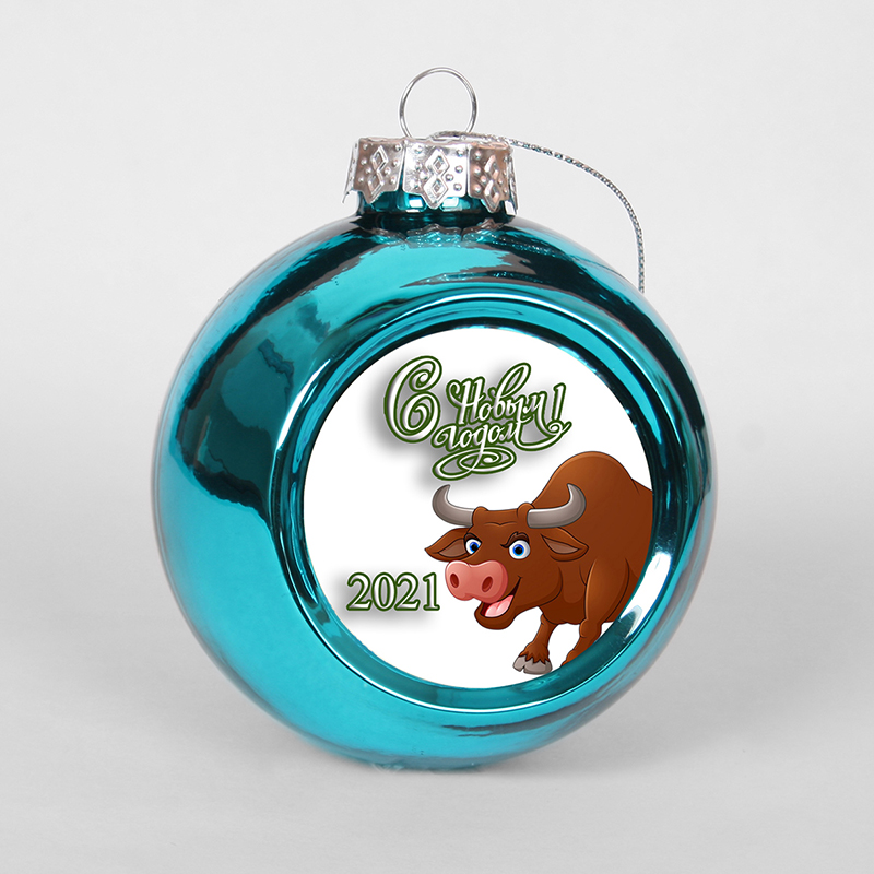 нанесение изображения на ёлочный шар